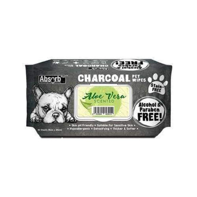 Absorb Absorb Plus Charcoal Pet Wipes 80pcs (Aloe Vera) [PROMO] 3 FOR $15 Grooming & Hygiene