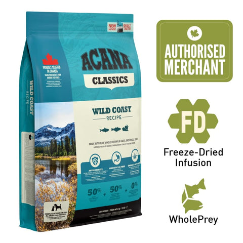 ACANA [33% OFF] ACANA CLASSICS Wild Coast Dry Dog Food (2 Sizes) Dog Food & Treats