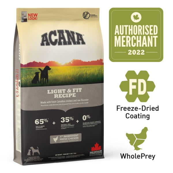 ACANA [33% OFF] ACANA Heritage Light & Fit Dry Dog Food 2kg Dog Food & Treats