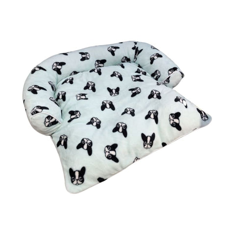 ACE PET ACE PET Boston Powder Blue Furry Empress Dog Bed Dog Accessories