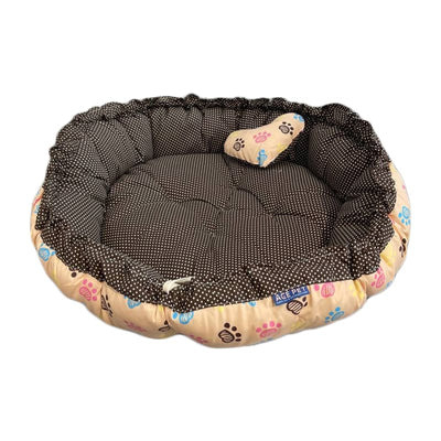 ACE PET ACE PET Colourful Paws Light Brown Cupcake Dog Bed (2 Sizes) Dog Accessories