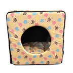 ACE PET ACE PET Colourful Paws Light Brown Non-Fur Cosy Dog Bed Dog Accessories