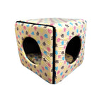 ACE PET ACE PET Colourful Paws Light Brown Non-Fur Cosy Dog Bed Dog Accessories
