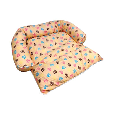 ACE PET ACE PET Colourful Paws Light Brown Non-Fur Empress Dog Bed Dog Accessories
