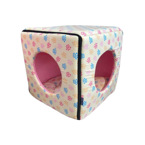 ACE PET ACE PET Colourful Paws Yellow Non-Fur Cosy Dog Bed Dog Accessories