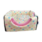ACE PET ACE PET Colourful Paws Yellow Non-Fur Cosy Dog Bed Dog Accessories