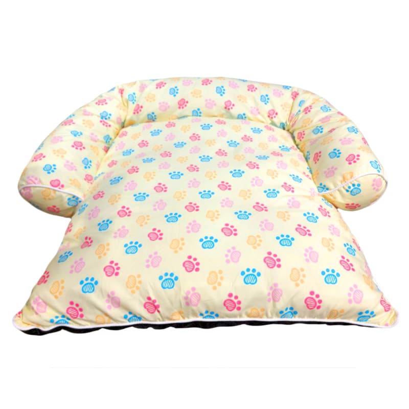 ACE PET ACE PET Colourful Paws Yellow Non-Fur Empress Dog Bed Dog Accessories
