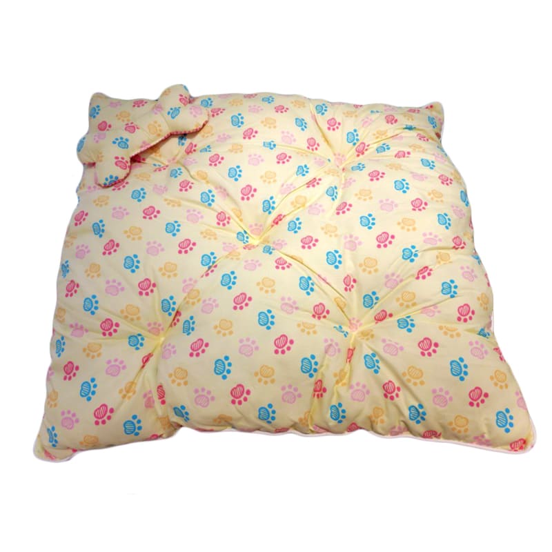 ACE PET ACE PET Colourful Paws Yellow Slumberland Dog Bed (2 Sizes) Dog Accessories