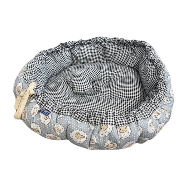 ACE PET ACE PET Counting Sheeps Grey Cupcake Dog Bed (2 Sizes) Dog Accessories