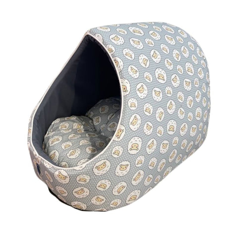 ACE PET ACE PET Counting Sheeps Grey Igloo Dog Bed Dog Accessories