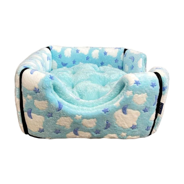 ACE PET ACE PET Lovely Sky Blue Furry Cosy Dog Bed Dog Accessories
