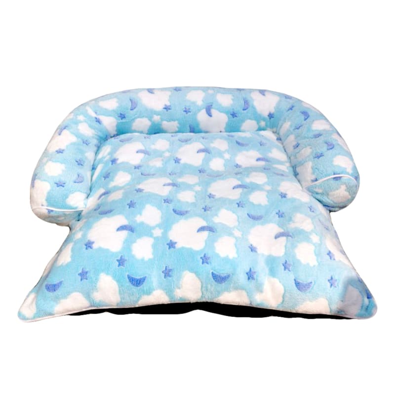 ACE PET ACE PET Lovely Sky Blue Furry Empress Dog Bed Dog Accessories