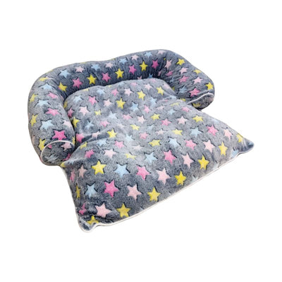 ACE PET ACE PET Loving Star Grey Furry Empress Dog Bed Dog Accessories
