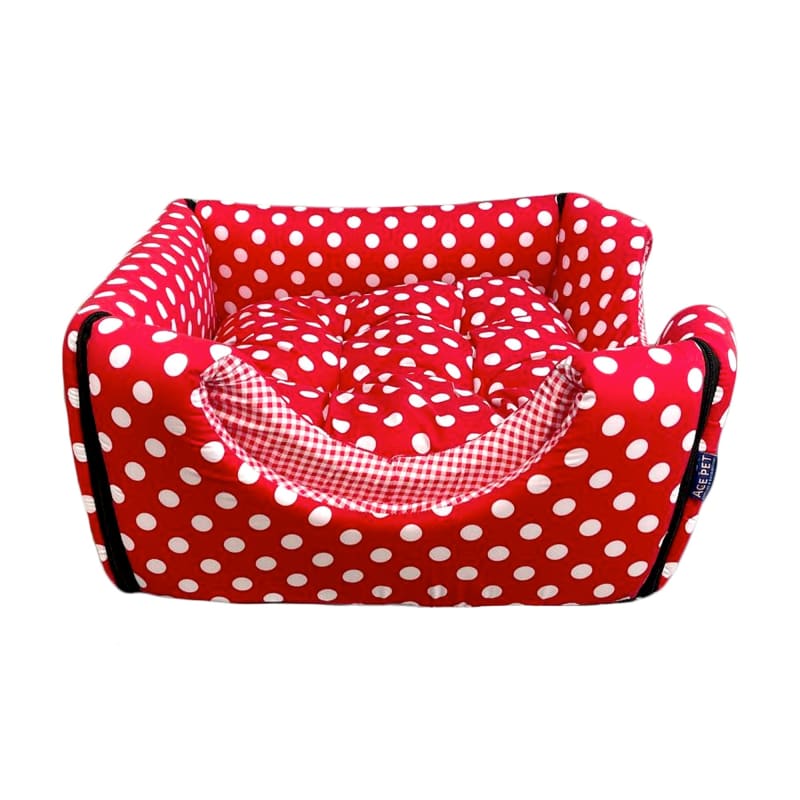 ACE PET ACE PET Polkadot Non-Fur Cosy Dog Bed Dog Accessories