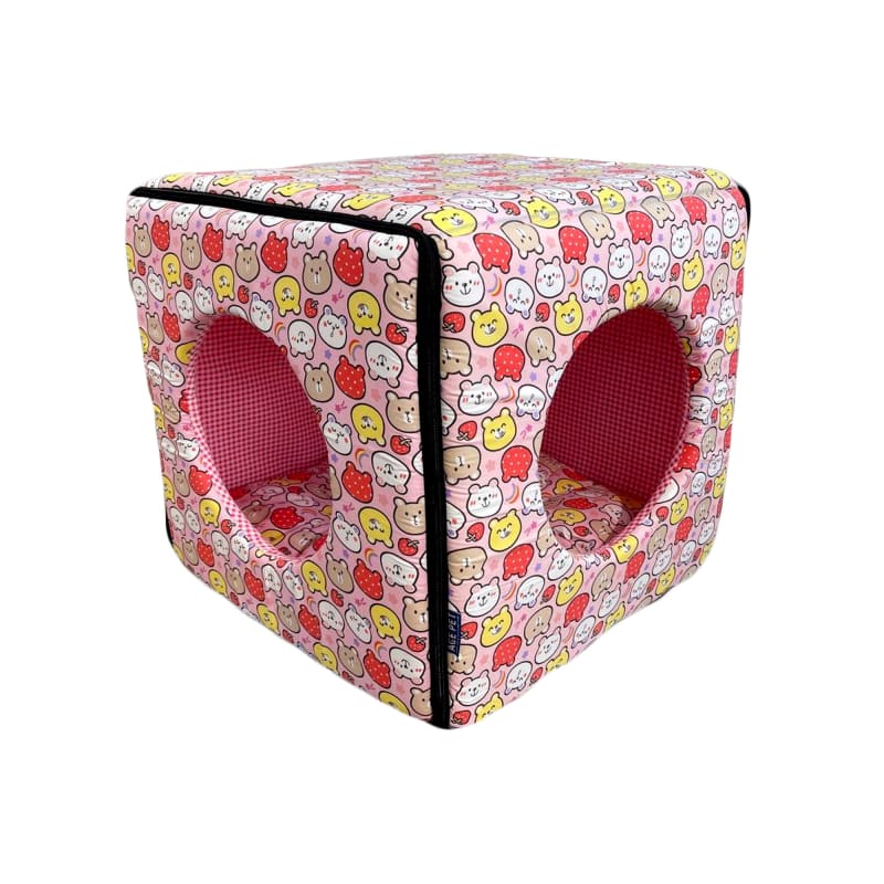ACE PET ACE PET Rainbow Bears Pink Non-Fur Cosy Dog Bed Dog Accessories