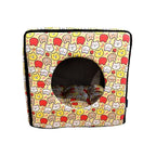 ACE PET ACE PET Rainbow Bears Yellow Non-Fur Cosy Dog Bed Dog Accessories
