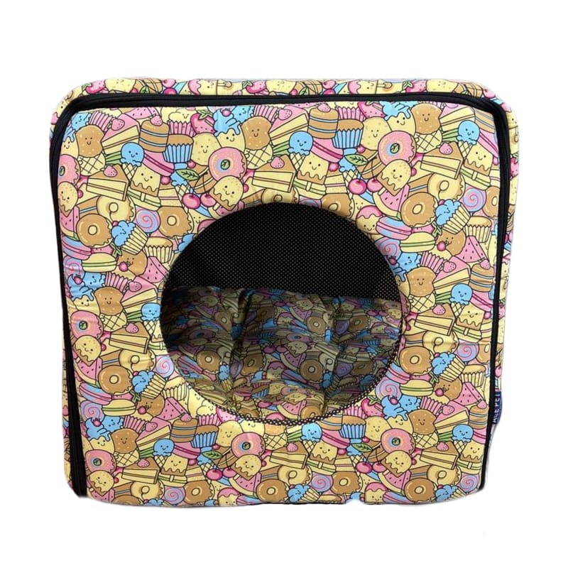 ACE PET ACE PET Sweet Tooth Black Non-Fur Cosy Dog Bed Dog Accessories