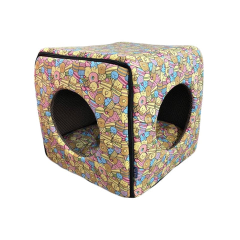 ACE PET ACE PET Sweet Tooth Black Non-Fur Cosy Dog Bed Dog Accessories