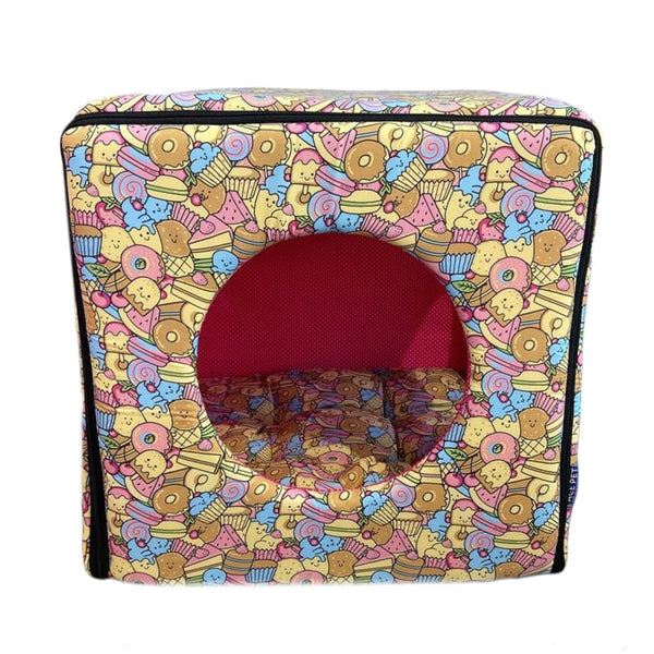 ACE PET ACE PET Sweet Tooth Pink Non-Fur Cosy Dog Bed Dog Accessories