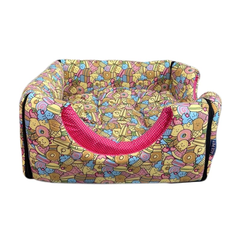 ACE PET ACE PET Sweet Tooth Pink Non-Fur Cosy Dog Bed Dog Accessories
