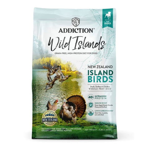 Addiction Addiction Wild Islands New Zealand Island Birds Grain-Free Dry Dog Food (2 Sizes) Dog Food & Treats