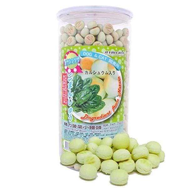 Armonto Armonto Small Bite Bun Spinach Flavour Dog & Cat Treats 350g Dog Food & Treats