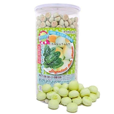 Armonto Armonto Small Bite Bun Spinach Flavour Dog & Cat Treats 350g Dog Food & Treats
