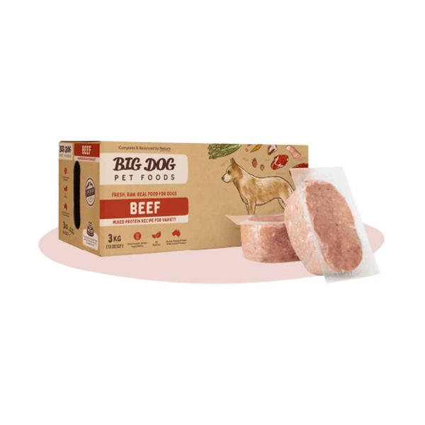 Big Dog [10% OFF] Big Dog BARF Beef Frozen Raw Dog Food 3kg Dog Food & Treats