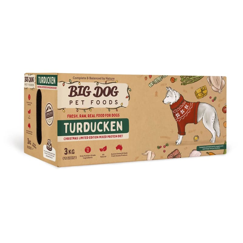 Big Dog [LIMITED-EDITION | 10% OFF] Big Dog BARF Turducken Frozen Raw Dog Food 3kg Dog Food & Treats