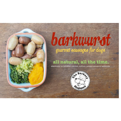 The Barkery Singapore [8% OFF | CNY SPECIAL] The Barkery Barkwursts Fresh Frozen Dog Food 200g Dog Food & Treats
