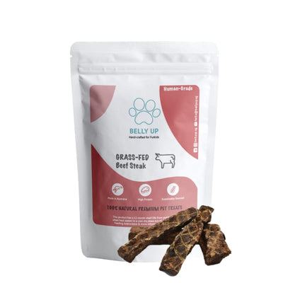 Belly Up Belly Up Grass-Fed Beef Steak Air-Dried Cat & Dog Treats (3 Sizes) Dog Food & Treats