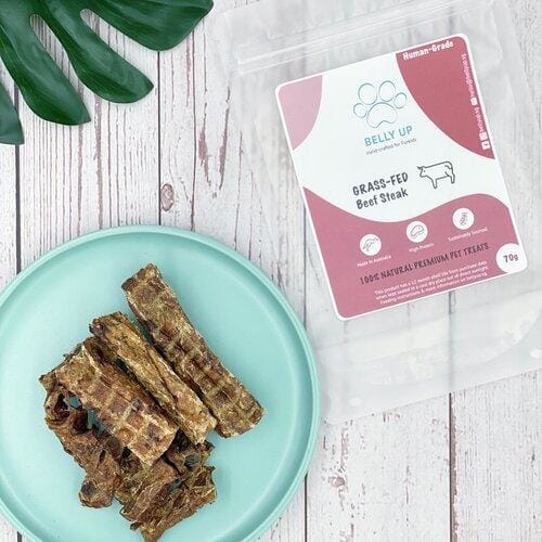 Belly Up Belly Up Grass-Fed Beef Steak Air-Dried Cat & Dog Treats (3 Sizes) Dog Food & Treats