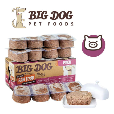 Big Dog [10% OFF] Big Dog BARF Pork Frozen Raw Dog Food 3kg Dog Food & Treats