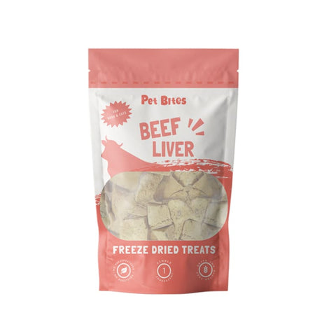 Pet Bites [4 FOR $36 | GSS] Pet Bites Beef Liver Freeze Dried Cat & Dog Treats 56g Dog Food & Treats