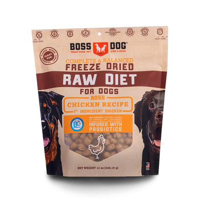 Boss Dog [3 FOR $120] Boss Dog Chicken Recipe Freeze-dried Dog Food 12oz Dog Food & Treats