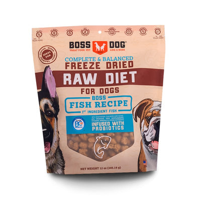 Boss Dog [3 FOR $120] Boss Dog Fish Recipe Freeze-dried Dog Food 12oz Dog Food & Treats