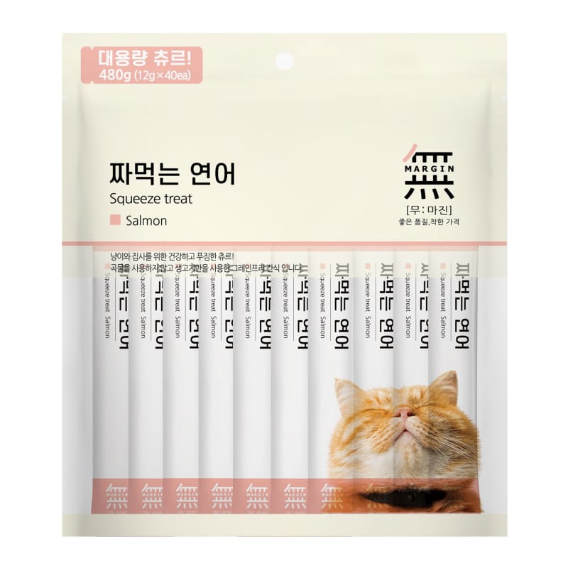 Bow Wow Bow Wow Mumargin Squeeze Salmon Wet Cat Treats 480g Cat Food & Treats