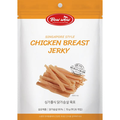 Bow Wow Bow Wow Singapore Style Chicken Breast Jerky Dog Treats 70g Dog Food & Treats