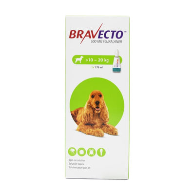 Bravecto Bravecto Flea & Tick Spot On Solution for Medium Dogs (10kg – 20kg) Dog Healthcare