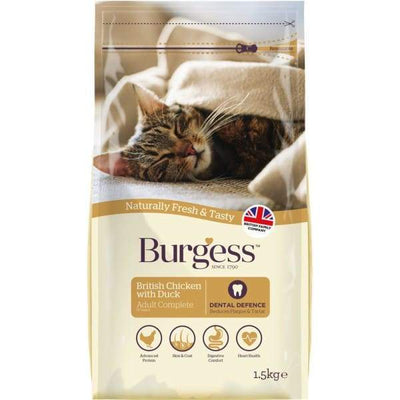 Burgess Burgess Chicken & Duck Adult Dry Cat Food 1.5kg Cat Food & Treats