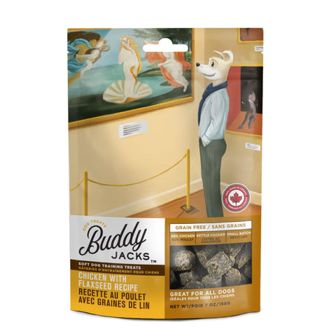 Canadian Jerky Canadian Jerky Buddy Jack’s Chicken with Flaxseed Recipe Training Soft Dog Treats 7oz Dog Food & Treats