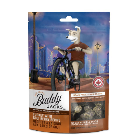 Canadian Jerky Canadian Jerky Buddy Jack’s Turkey with Goji Berry Recipe Training Soft Dog Treats 7oz Dog Food & Treats