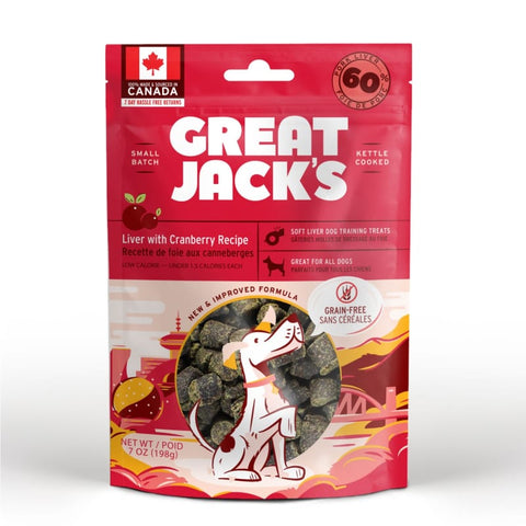 Canadian Jerky Canadian Jerky Great Jack’s Pork & Cranberry Soft Liver Training Dog Treats 7oz Dog Food & Treats