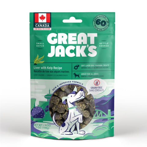 Canadian Jerky Canadian Jerky Great Jack’s Pork & Kelp Soft Liver Training Dog Treats 7oz Dog Food & Treats