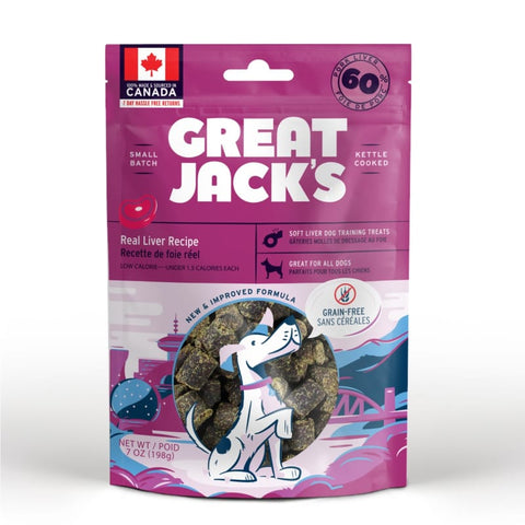 Canadian Jerky Canadian Jerky Great Jack’s Real Pork Soft Liver Training Dog Treats 7oz Dog Food & Treats