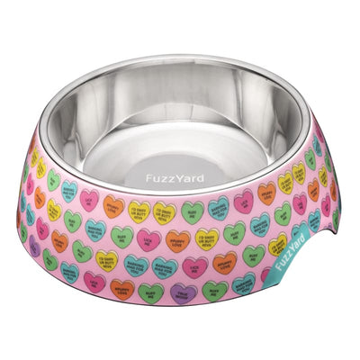 Fuzzyard [15% OFF] Fuzzyard Candy Hearts Easy Feeder Dog Bowl (3 Sizes) Dog Accessories
