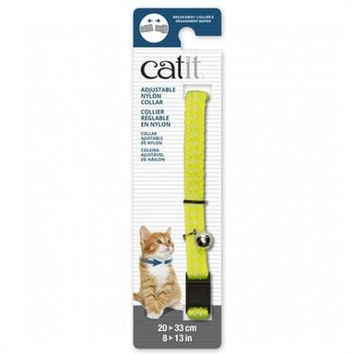Catit Catit Adjustable Breakaway Nylon Cat Collar Reflective Yellow Cat Accessories