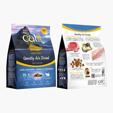 Catit [LIMITED-TIME 25% OFF] Catit Gold Fern Gently Air-Dried Lamb & Mackerel With Green-Lipped Mussel Adult Cat Food (2 Sizes) Cat Food & 