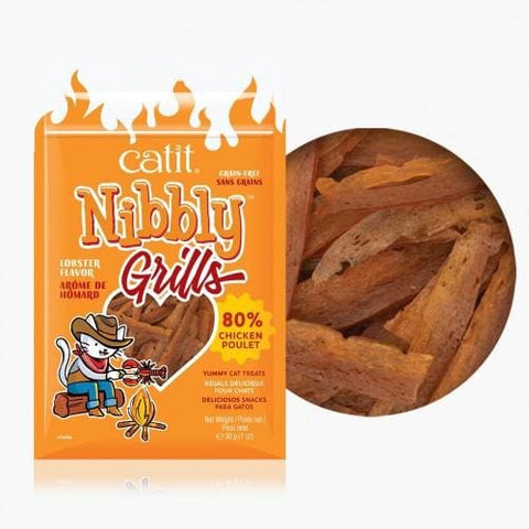 Catit Catit Nibbly Grill Chicken & Lobster Flavour Cat Treats 30g x 3 Cat Food & Treats