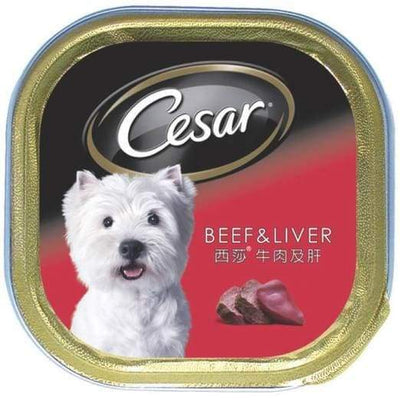 Cesar Cesar Beef & Liver Pate Tray Dog Food 100g Dog Food & Treats
